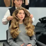 Укладка горячим инструментом Длинные и густые волосы