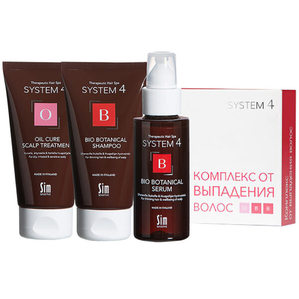 Комплекс мини System 4 от выпадения волос маска шампунь сыворотка
