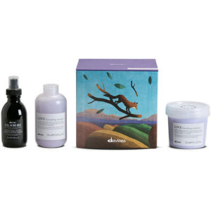 Nabor Davines Love Smoothing Colourful Mediterranean Scrub dlya razglazhivaniya neposlushnykh volos